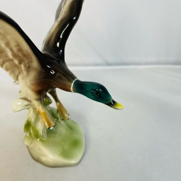 Wien Keramos WKK Kunst Keramik Chocholka Bird Goose Flying Mallard Duck Figurine - Picture 2 of 7